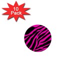 pink zebra  1  Mini Magnet (10 pack) 