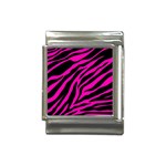 pink zebra  Italian Charm (13mm)