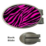 pink zebra  Money Clip (Oval)