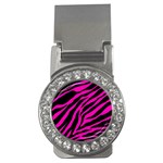 pink zebra  Money Clip (CZ)