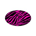 pink zebra  Sticker (Oval)