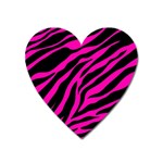 pink zebra  Magnet (Heart)