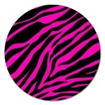 pink zebra  Magnet 5  (Round)