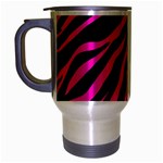 pink zebra  Travel Mug (Silver Gray)