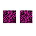 pink zebra  Cufflinks (Square)