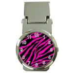 pink zebra  Money Clip Watch