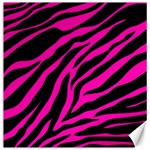 pink zebra  Canvas 12  x 12 