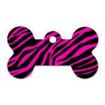 pink zebra  Dog Tag Bone (One Side)