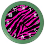 pink zebra  Color Wall Clock