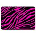 pink zebra  Large Doormat