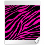 pink zebra  Canvas 11  x 14 