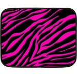 pink zebra  Double Sided Fleece Blanket (Mini)