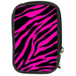 pink zebra  Compact Camera Leather Case