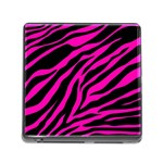 pink zebra  Memory Card Reader (Square)