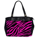 pink zebra  Oversize Office Handbag (2 Sides)