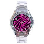 pink zebra  Stainless Steel Analogue Watch