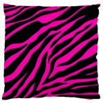 pink zebra  Large Flano Cushion Case (One Side)