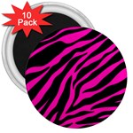 pink zebra  3  Magnet (10 pack)