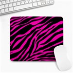 pink zebra  Large Mousepad