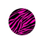 pink zebra  Magnet 3  (Round)