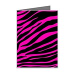 pink zebra  Mini Greeting Card