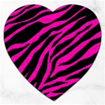 pink zebra  Jigsaw Puzzle (Heart)