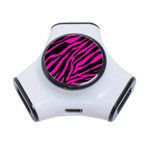 pink zebra  3-Port USB Hub