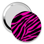 pink zebra  3  Handbag Mirror