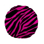 pink zebra  Standard 15  Premium Round Cushion 