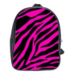 pink zebra  School Bag (XL)