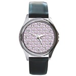 hologram unicorn emoji  Round Metal Watch