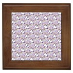 hologram unicorn emoji  Framed Tile