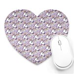 hologram unicorn emoji  Heart Mousepad