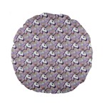 hologram unicorn emoji  Standard 15  Premium Round Cushion 