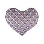 hologram unicorn emoji  Standard 16  Premium Heart Shape Cushion 