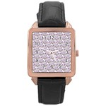 hologram unicorn emoji  Rose Gold Leather Watch 