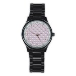 hologram unicorn emoji  Stainless Steel Round Watch