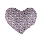 hologram unicorn emoji  Standard 16  Premium Flano Heart Shape Cushion 