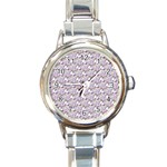 hologram unicorn emoji  Round Italian Charm Watch