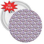 hologram unicorn emoji  3  Button (10 pack)