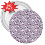 hologram unicorn emoji  3  Button (100 pack)