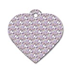 hologram unicorn emoji  Dog Tag Heart (One Side)