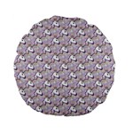 hologram unicorn emoji  Standard 15  Premium Flano Round Cushion 