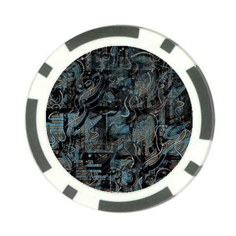 Blue town Poker Chip Card Guards from ArtsNow.com Front