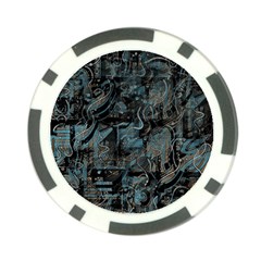 Blue town Poker Chip Card Guards from ArtsNow.com Back