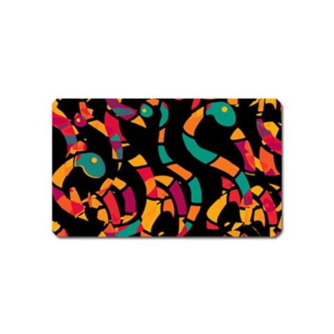 Colorful snakes Magnet (Name Card) from ArtsNow.com Front