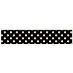 Polka Dots - Almond Brown on Black Flano Scarf (Small)