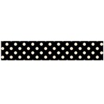 Polka Dots - Almond Brown on Black Flano Scarf (Large)