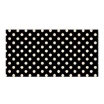 Polka Dots - Almond Brown on Black Satin Wrap