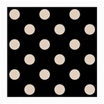 Polka Dots - Almond Brown on Black Medium Glasses Cloth